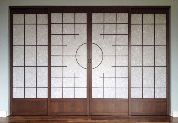 Custom design closet shoji screen doors.