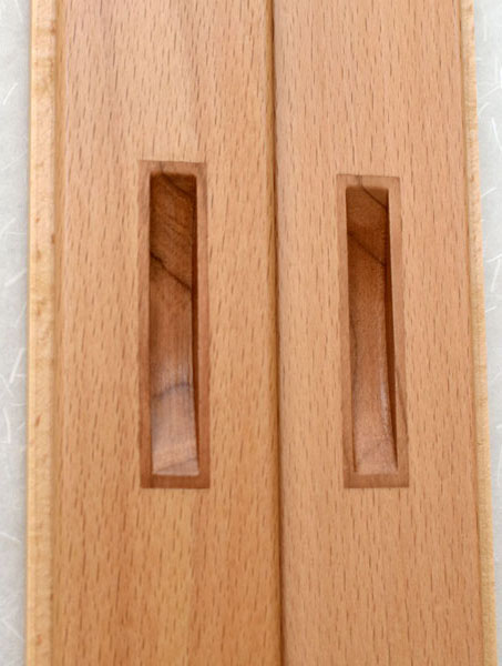 Japanese Cherry door pull in Beech