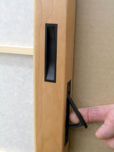 Inlaid Edge pull for pocket doors in oil rubbed bronze