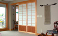 Photo of the shoji screens taken from the living area.