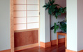 This shoji screen stores in the other side of the same pocket as the master bedroom shoji.